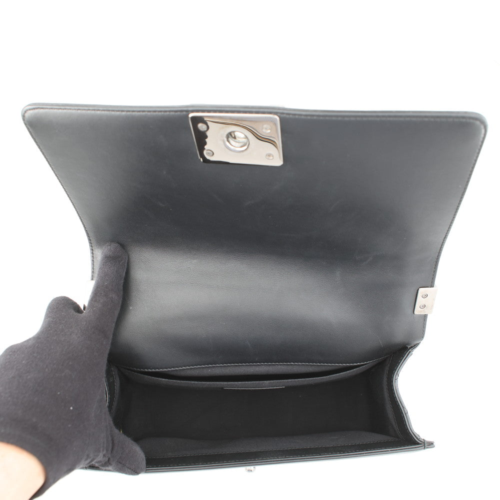 CHANEL Boy Chanel ChainShoulder Bag BlackA67086 Patent Leather Size 25