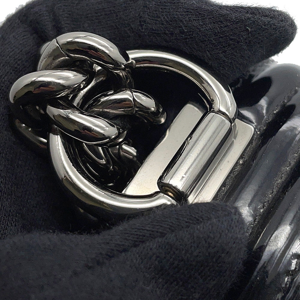 CHANEL Boy Chanel ChainShoulder Bag BlackA67086 Patent Leather Size 25