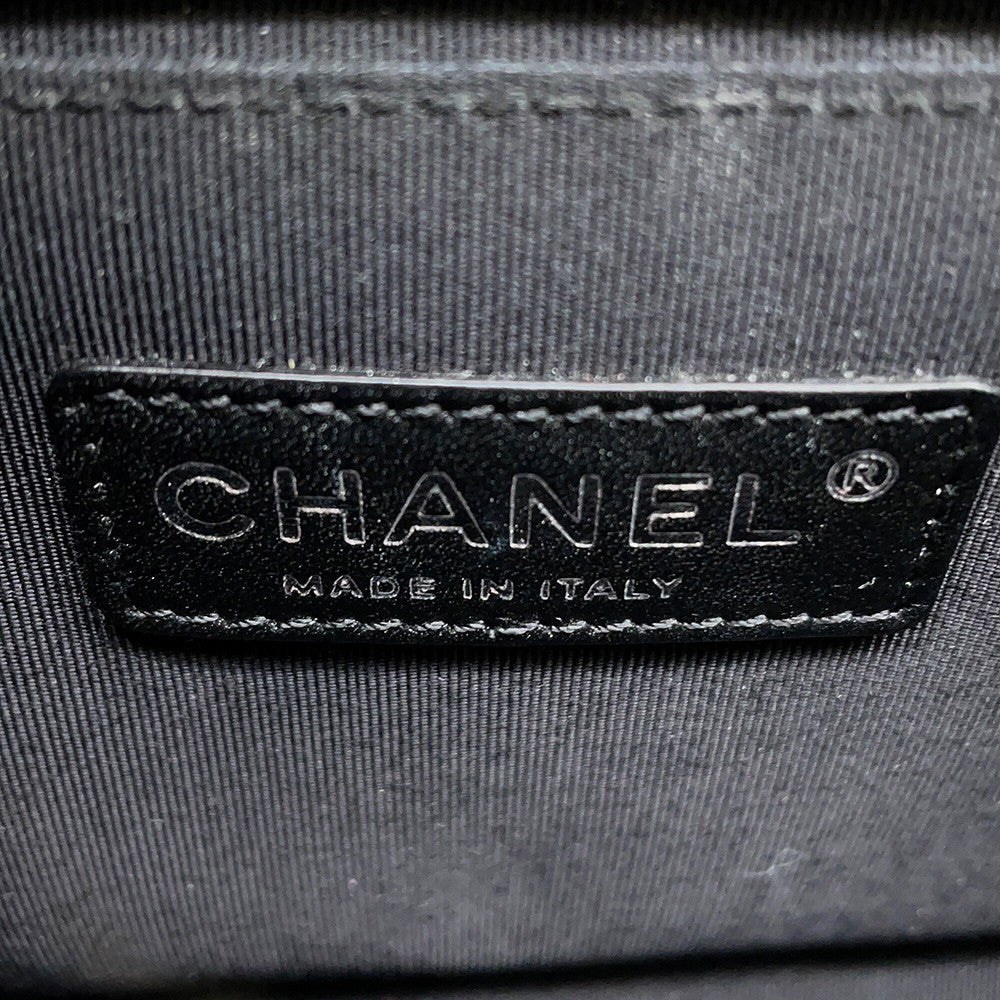 CHANEL Boy Chanel ChainShoulder Bag BlackA67086 Patent Leather Size 25