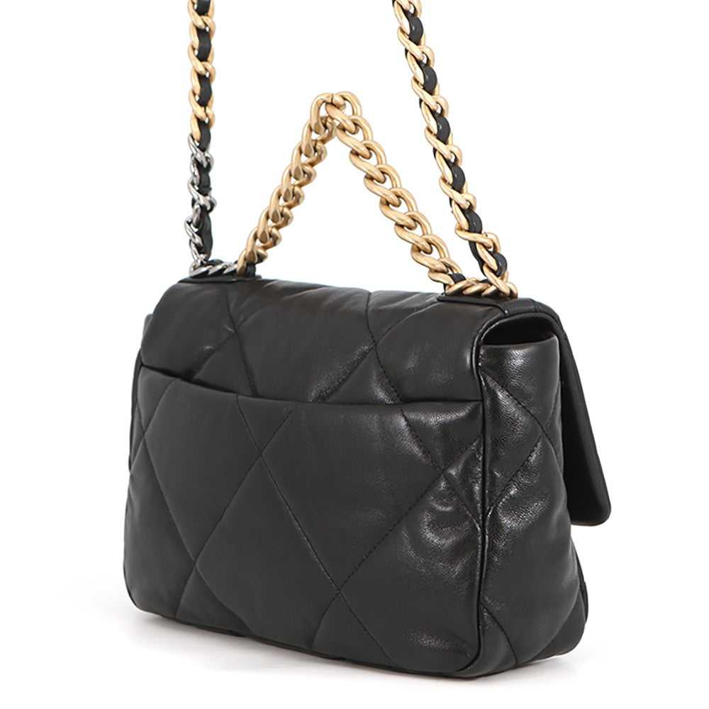 CHANEL CHANEL19 ChainShoulder BlackAS1160-B04852-94305 Shiny Lambskin Size 25