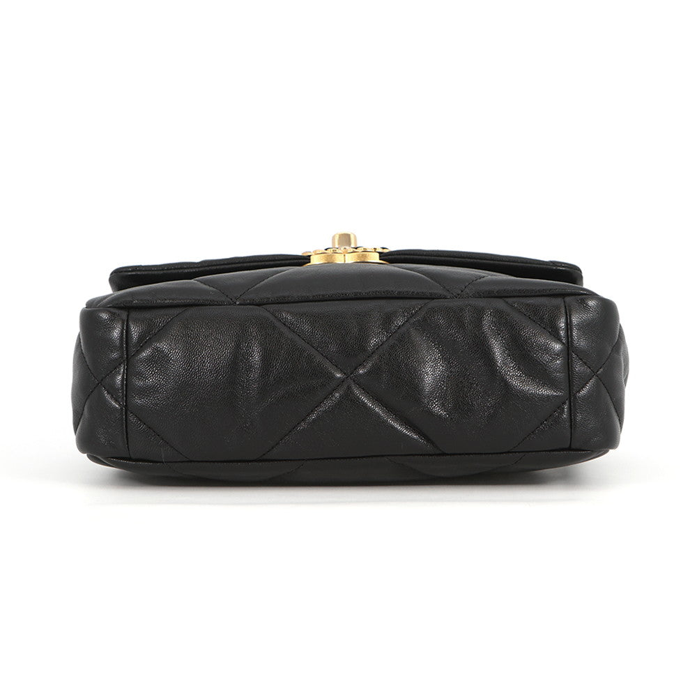 CHANEL CHANEL19 ChainShoulder BlackAS1160-B04852-94305 Shiny Lambskin Size 25