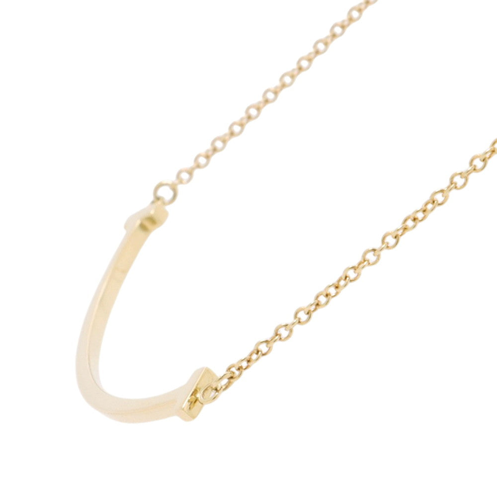 TIFFANY&Co. T Smile Necklace Size Small60011679 18K Yellow Gold