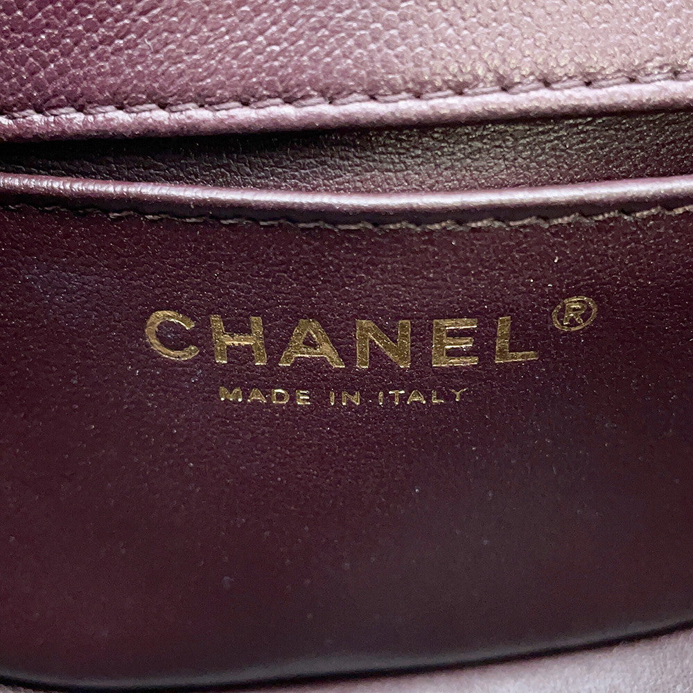 CHANEL Boy Chanel ChainShoulder Bag BrownAS3350 Caviar Leather