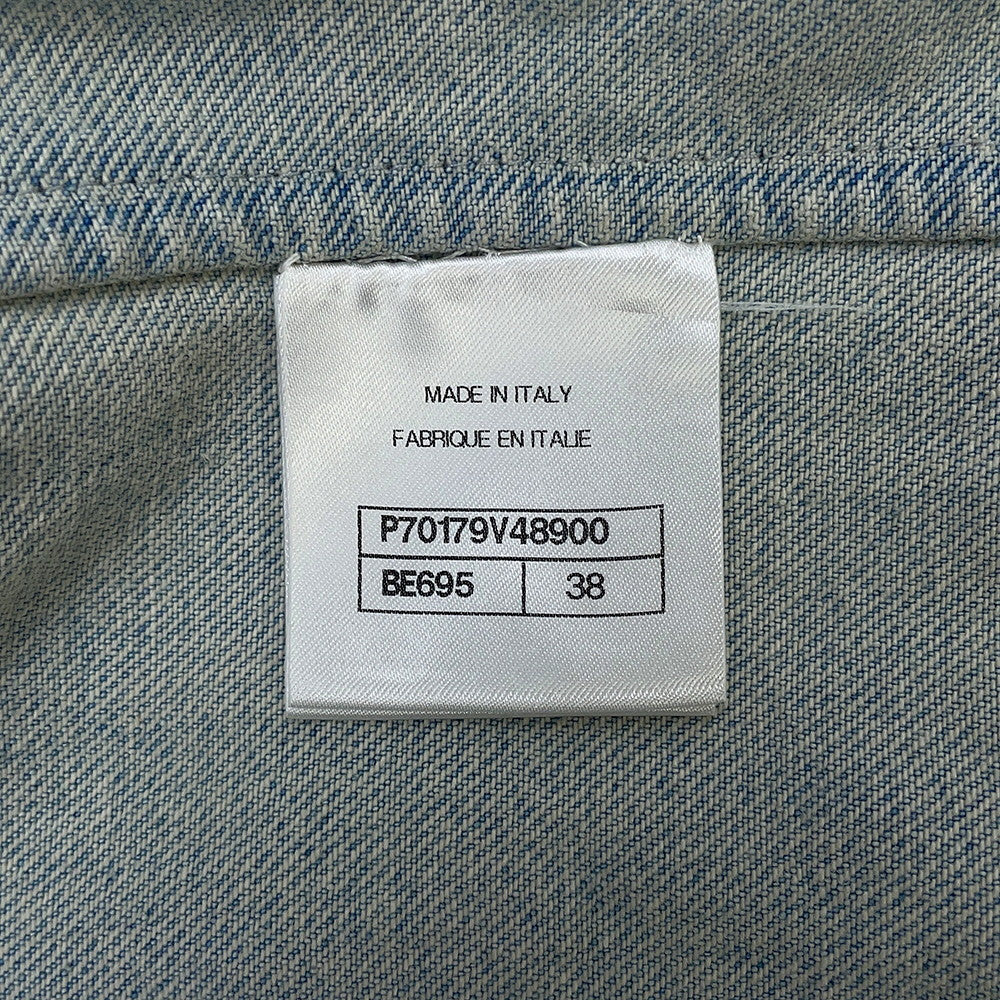 CHANEL Long denim jacket Size 38 BlueP70179 Cotton100%