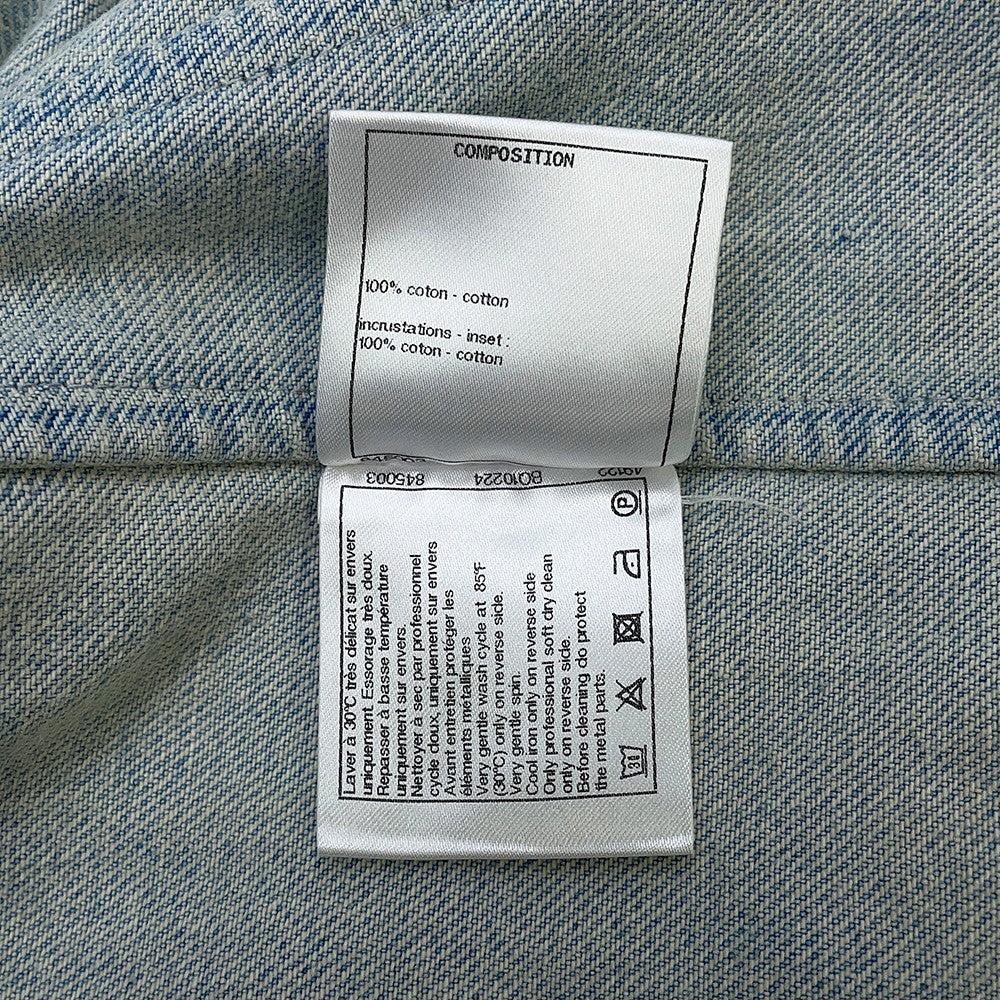 CHANEL Long denim jacket Size 38 BlueP70179 Cotton100%