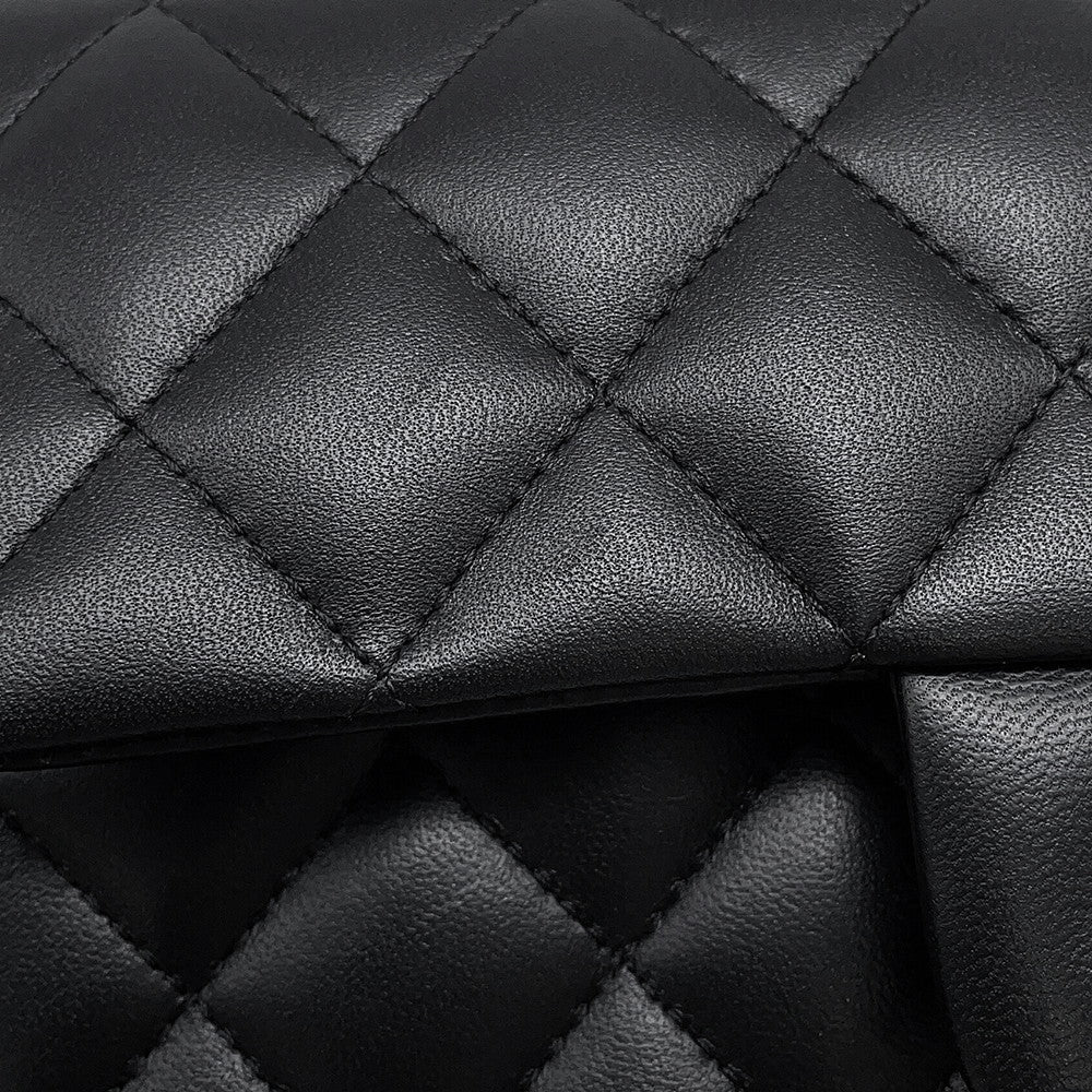 CHANEL Matelasse Top Handle Mini Flap Bag BlackAS2431 Lambskin