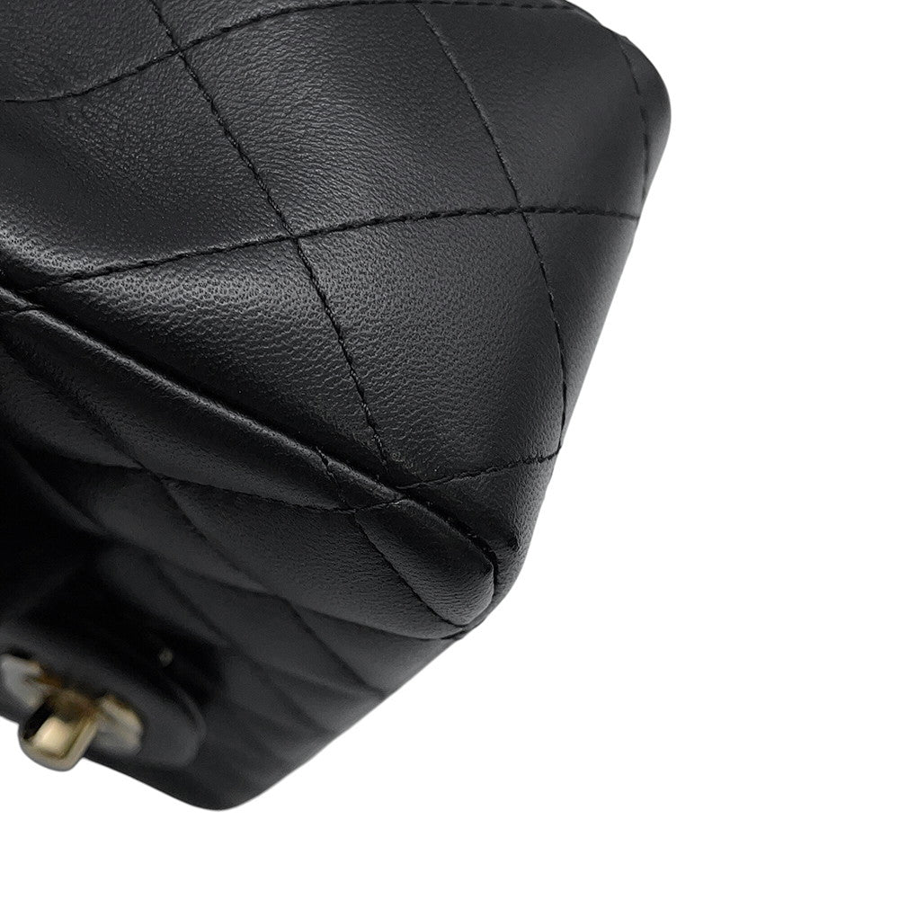 CHANEL Matelasse Top Handle Mini Flap Bag BlackAS2431 Lambskin