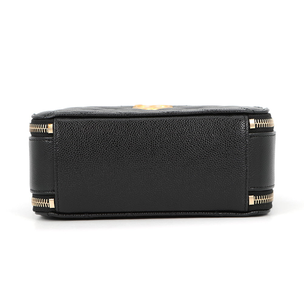 CHANEL Matelasse Vanity Top Handle BlackAS3221 Caviar Leather