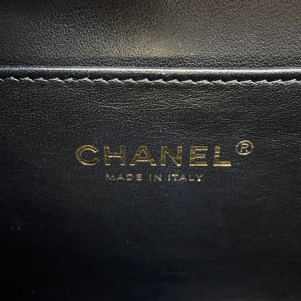 CHANEL Matelasse Vanity Top Handle BlackAS3221 Caviar Leather