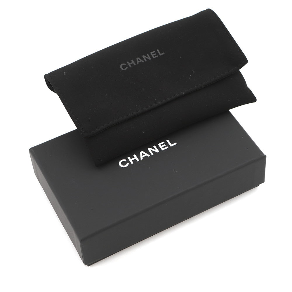 CHANEL Classic Flap Card Case Dark Blue/OrangeAP0214 Denim