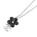 CHANEL Necklace Camellia CC Logo Metal Resin