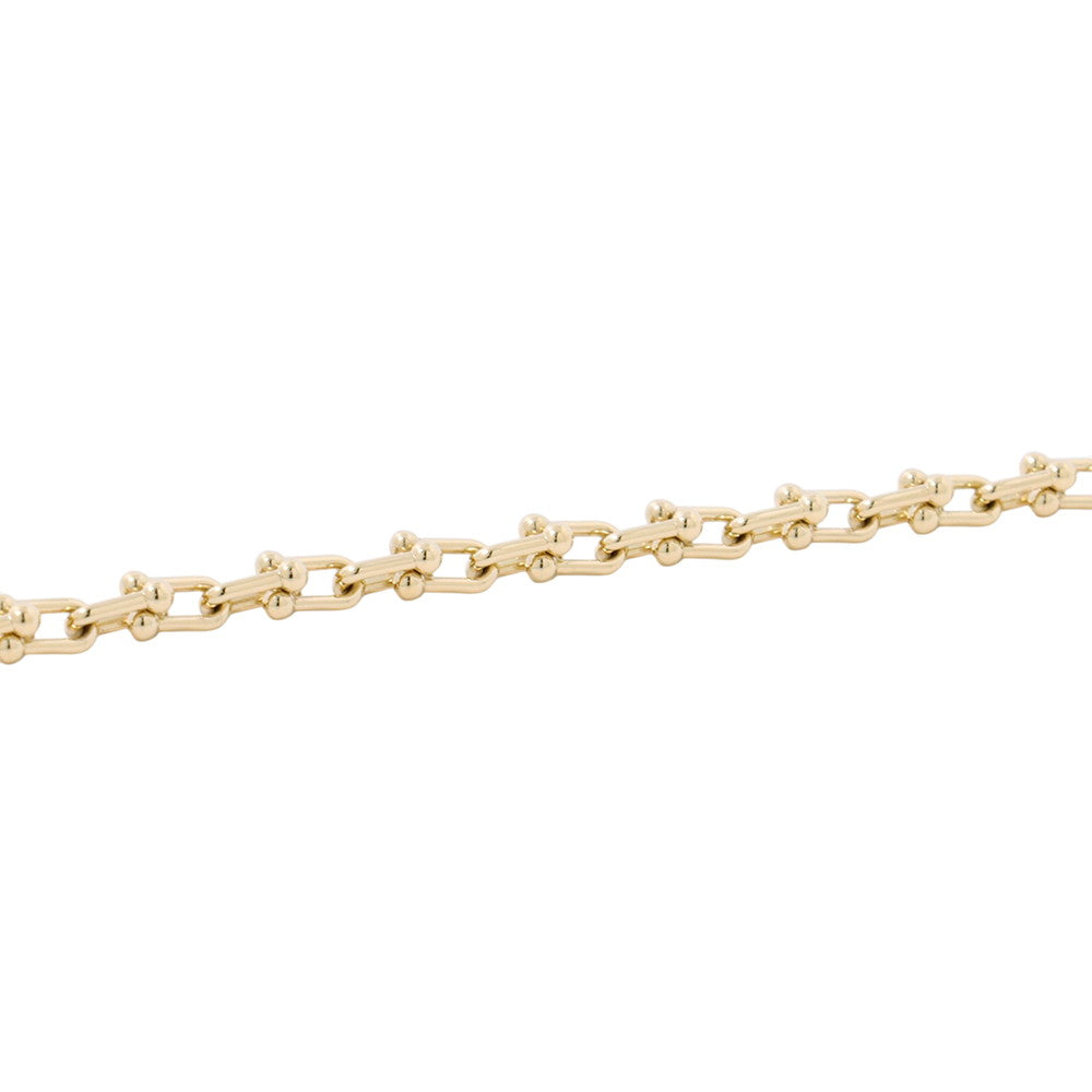 TIFFANY&Co. Hardware Microlink Bracelet Size Large60416958 18K Yellow Gold