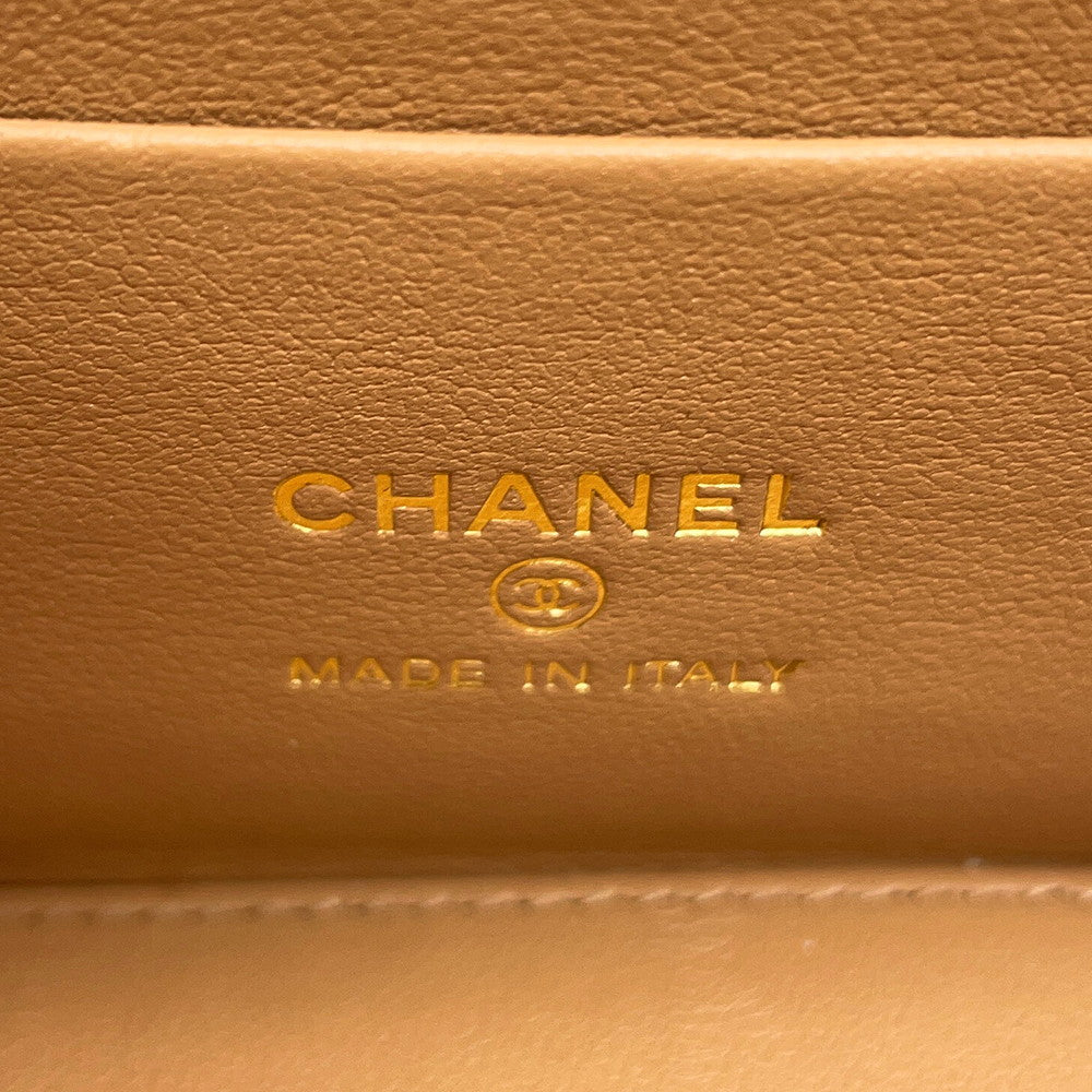 CHANEL Matelasse 2WAY vanity bag Jasmin FlowerAP3017 Caviar Leather