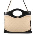CHANEL CHANEL 31 Shopping Bag Beige/BlackA57977 Calf Leather Size Large
