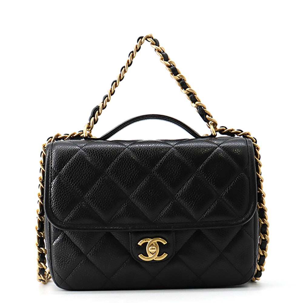 CHANEL Matelasse 2WAYBackpack BlackAS5347 Caviar Leather