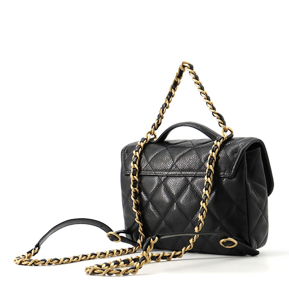 CHANEL Matelasse 2WAYBackpack BlackAS5347 Caviar Leather