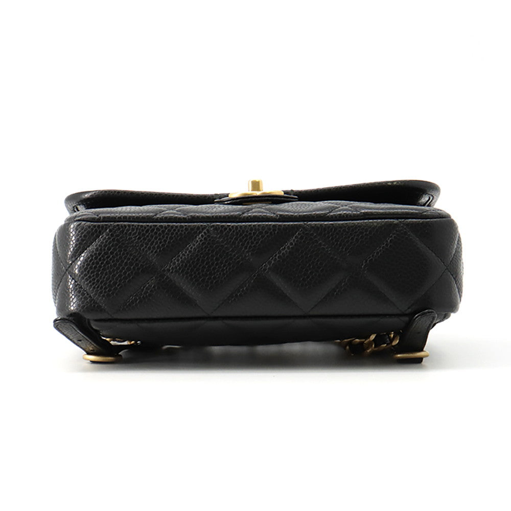 CHANEL Matelasse 2WAYBackpack BlackAS5347 Caviar Leather