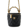 CHANEL Vanity ChainShoulder Black Lambskin