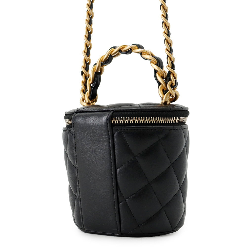 CHANEL Vanity ChainShoulder Black Lambskin