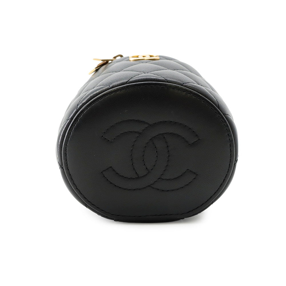 CHANEL Vanity ChainShoulder Black Lambskin