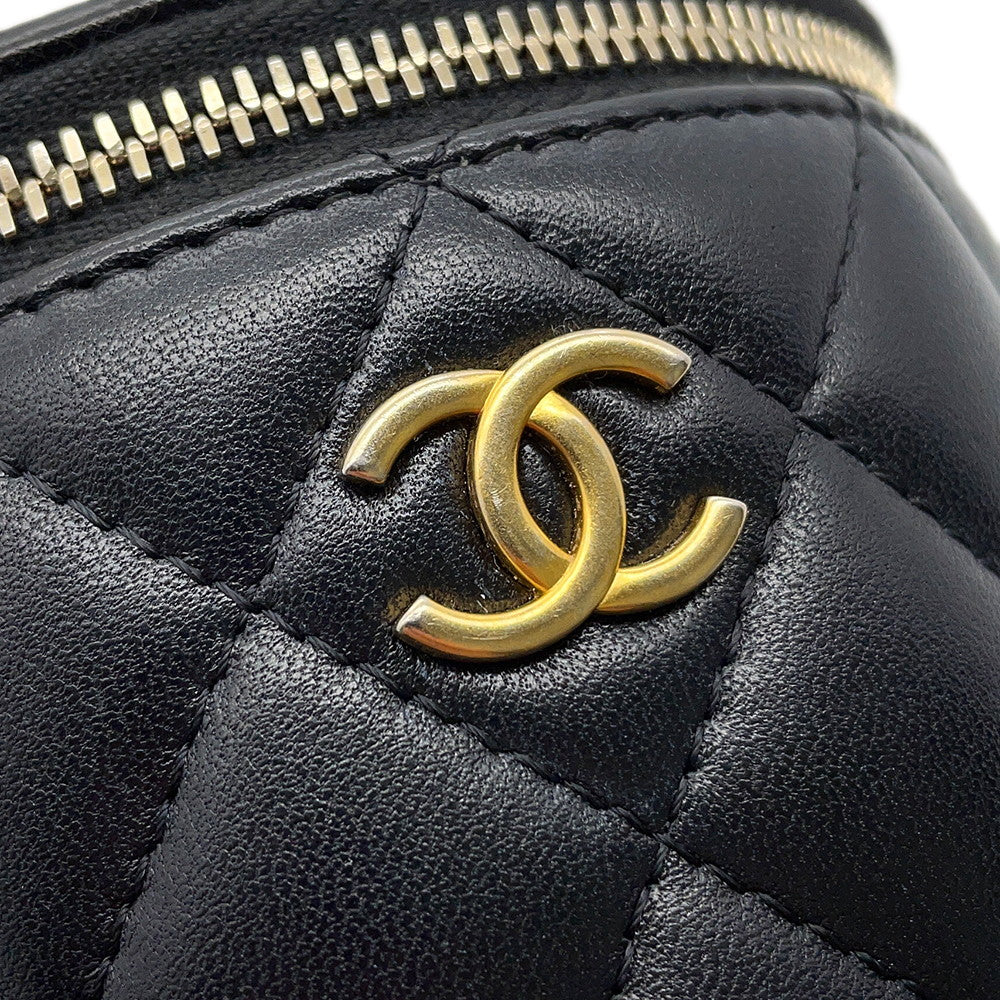 CHANEL Vanity ChainShoulder Black Lambskin