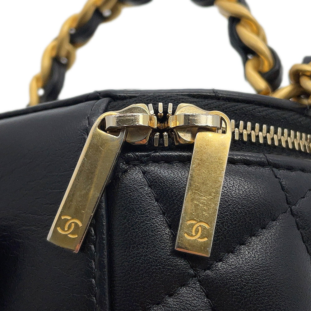 CHANEL Vanity ChainShoulder Black Lambskin