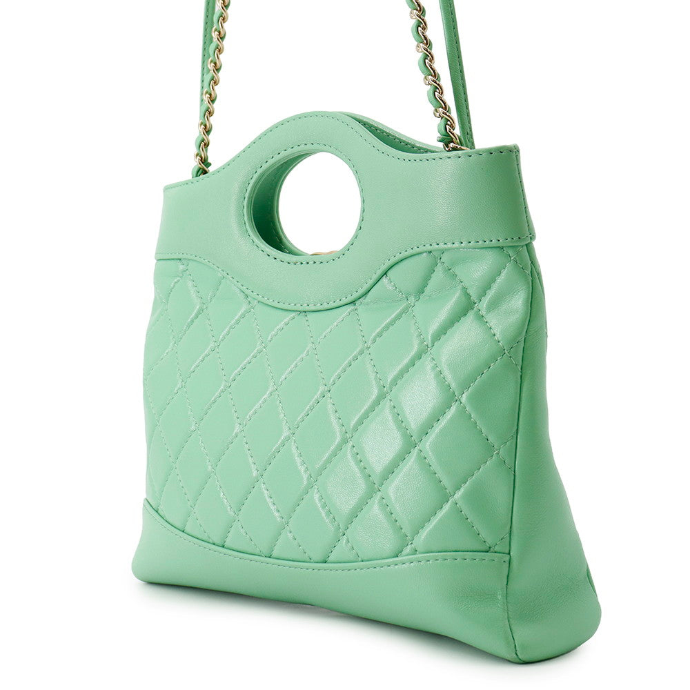 CHANEL CHANEL31 Shopping Bag Light GreenAS4133 Shiny Calf Leather Size Small