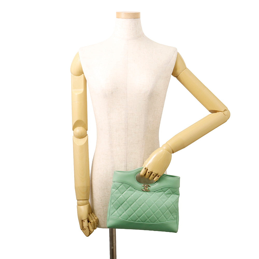 CHANEL CHANEL31 Shopping Bag Light GreenAS4133 Shiny Calf Leather Size Small