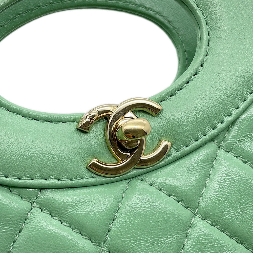CHANEL CHANEL31 Shopping Bag Light GreenAS4133 Shiny Calf Leather Size Small