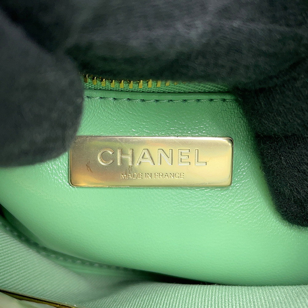 CHANEL CHANEL31 Shopping Bag Light GreenAS4133 Shiny Calf Leather Size Small
