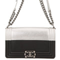 CHANEL Boy Chanel ChainShoulder Bag Black/SilverA67086 Leather Size 25