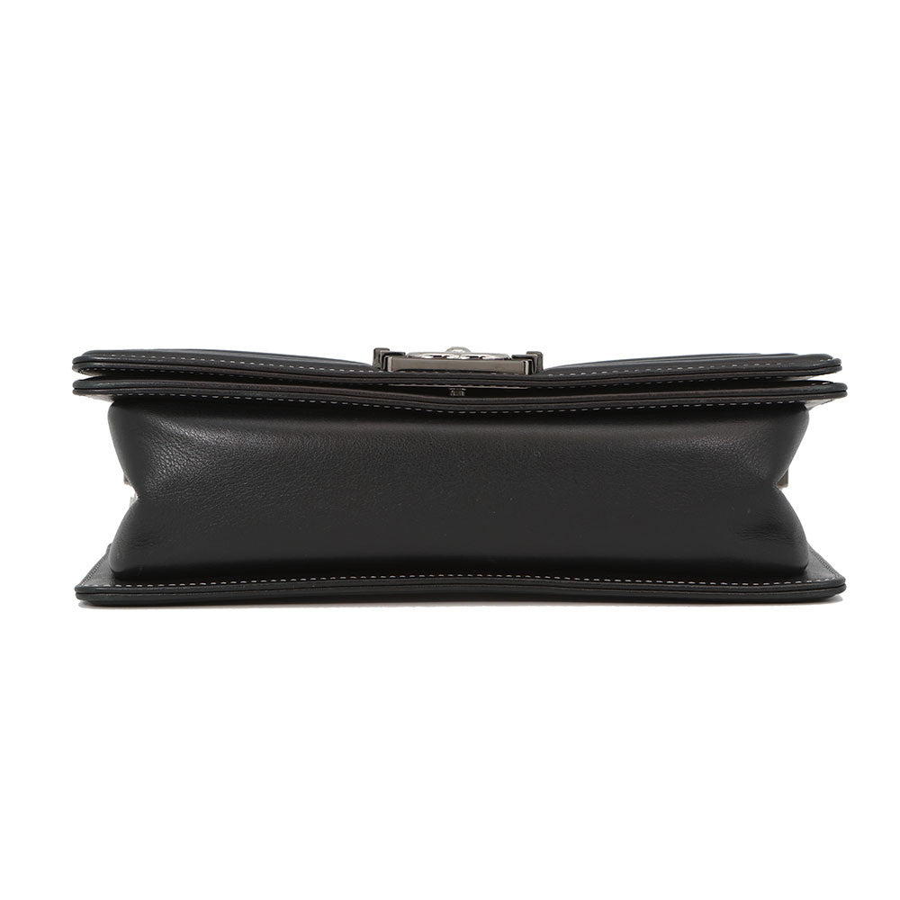 CHANEL Boy Chanel ChainShoulder Bag Black/SilverA67086 Leather Size 25