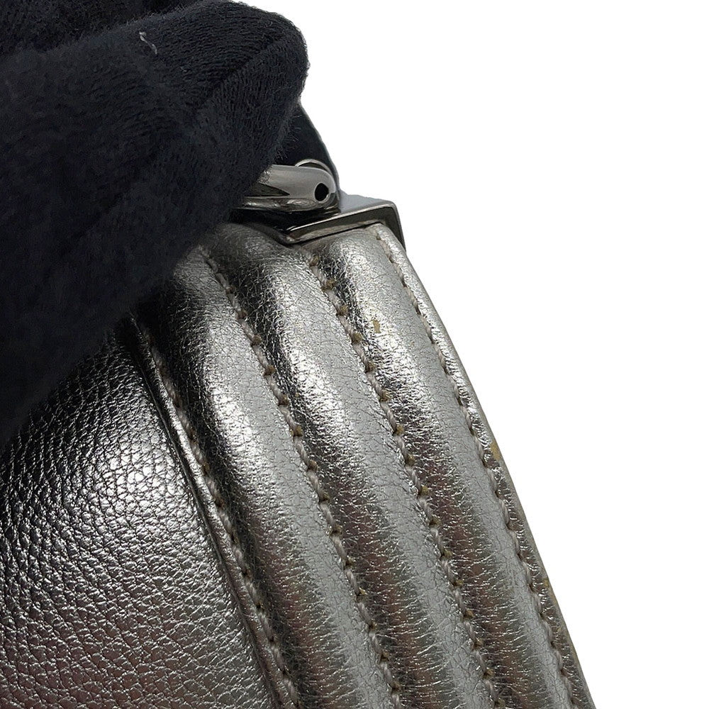 CHANEL Boy Chanel ChainShoulder Bag Black/SilverA67086 Leather Size 25