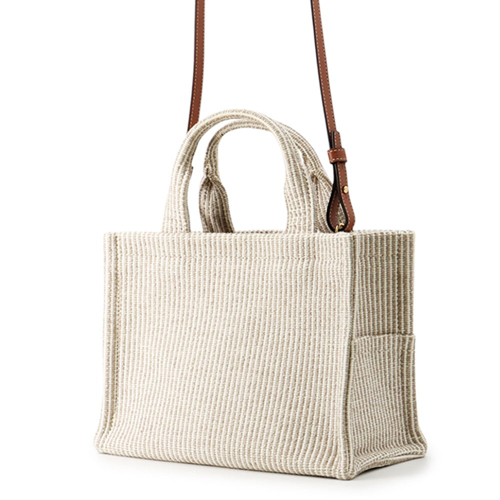 CELINE Covertice Triomphe 2WAY Beige/Brown199162FEE.02BG Canvas Leather Size Small