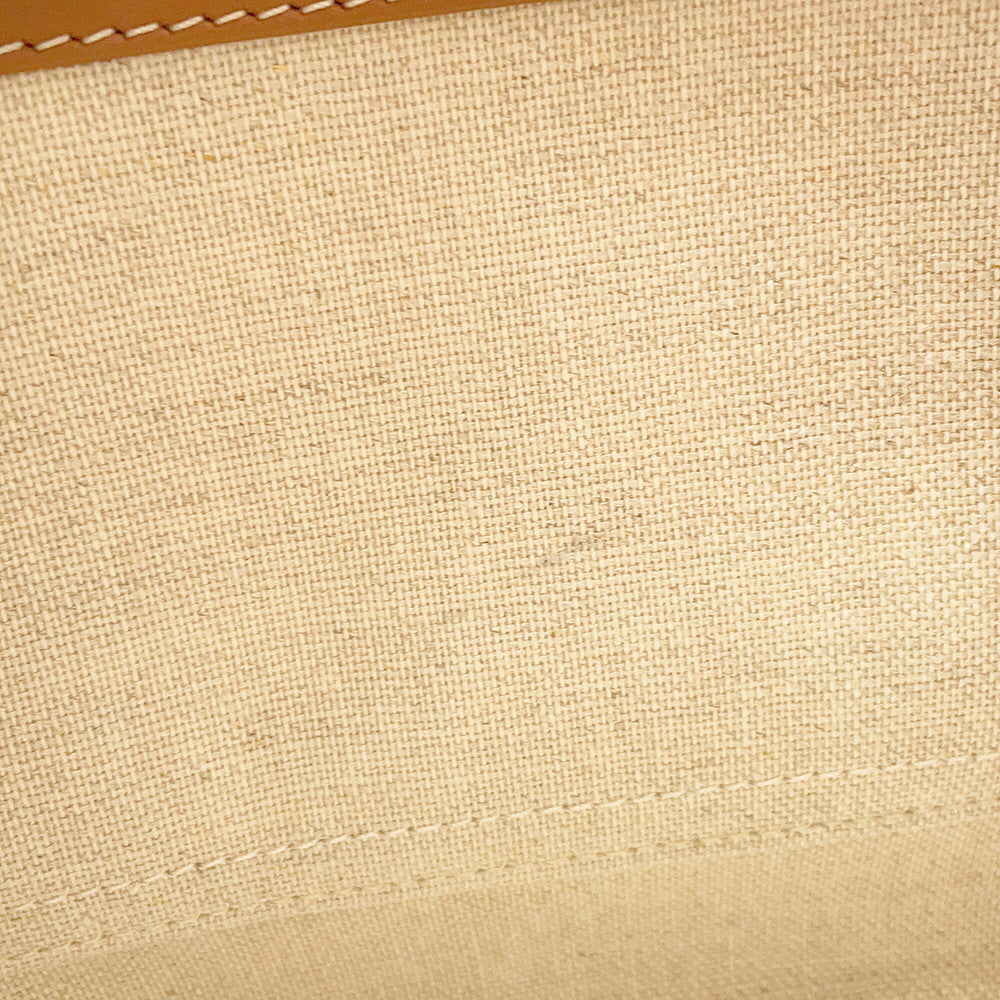 CELINE Covertice Triomphe 2WAY Beige/Brown199162FEE.02BG Canvas Leather Size Small