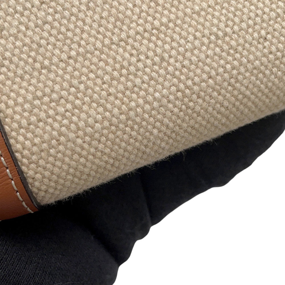 CELINE Triomphe Trifold Compact Wallet Beige/Brown10D783 Canvas/Leather