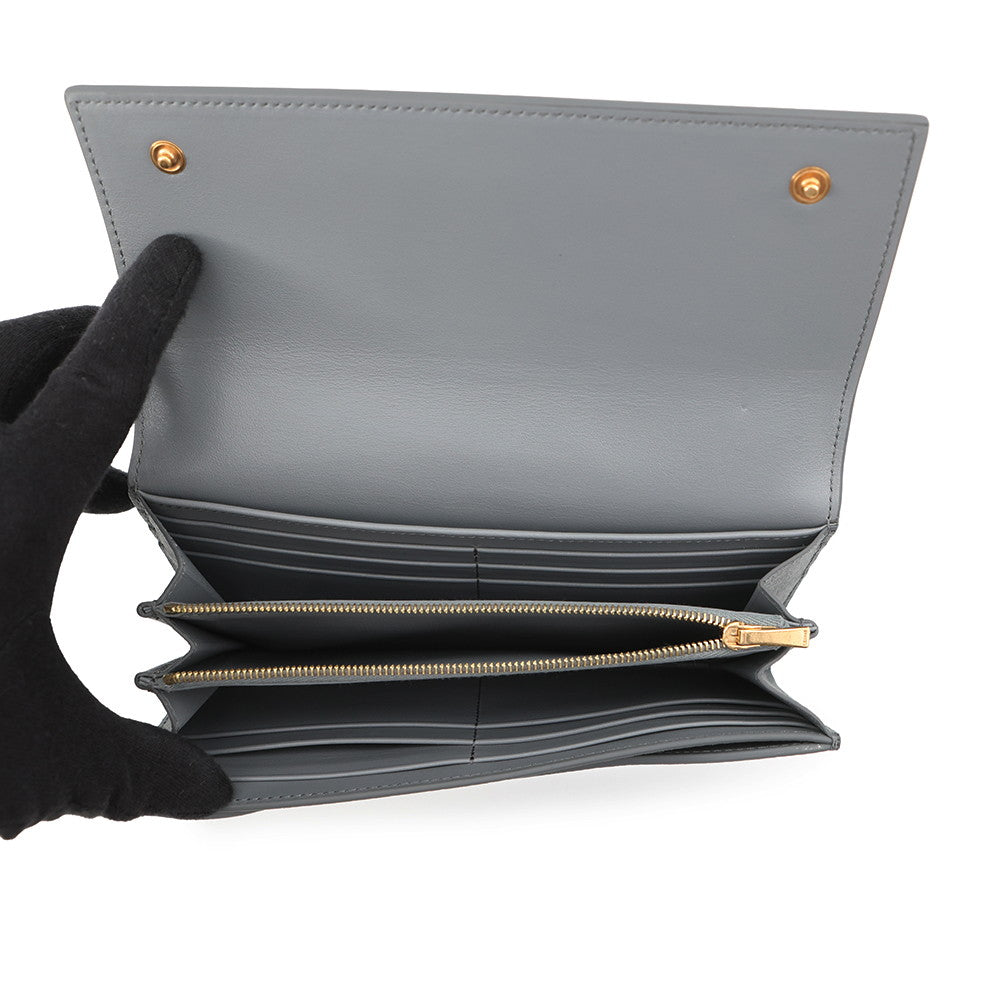 CELINE Large flap wallet Medium Gray10B563BEL Leather