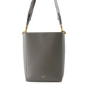 CELINE Sangle Bucket Shoulder Bag Gray189303 Leather Size Small