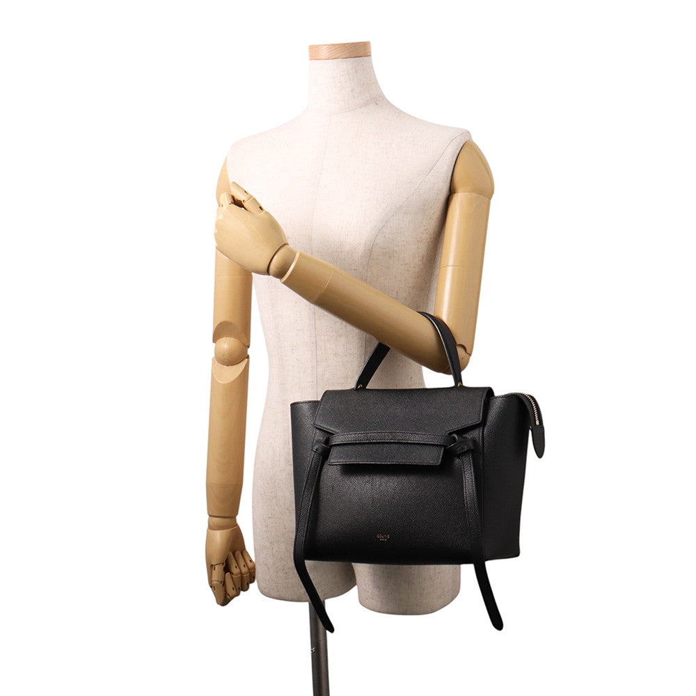 CELINE Belt bag Black189153 Leather Size micro