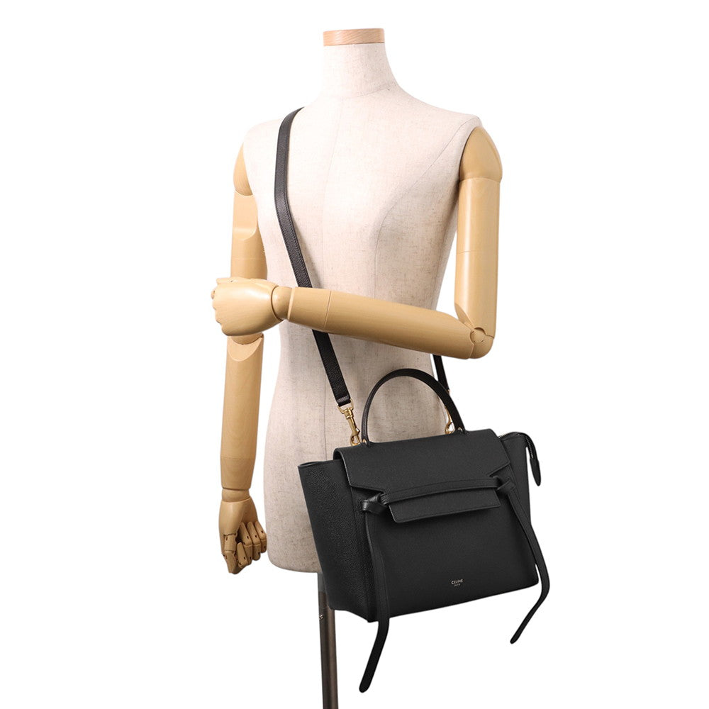 CELINE Belt bag Black189153 Leather Size micro