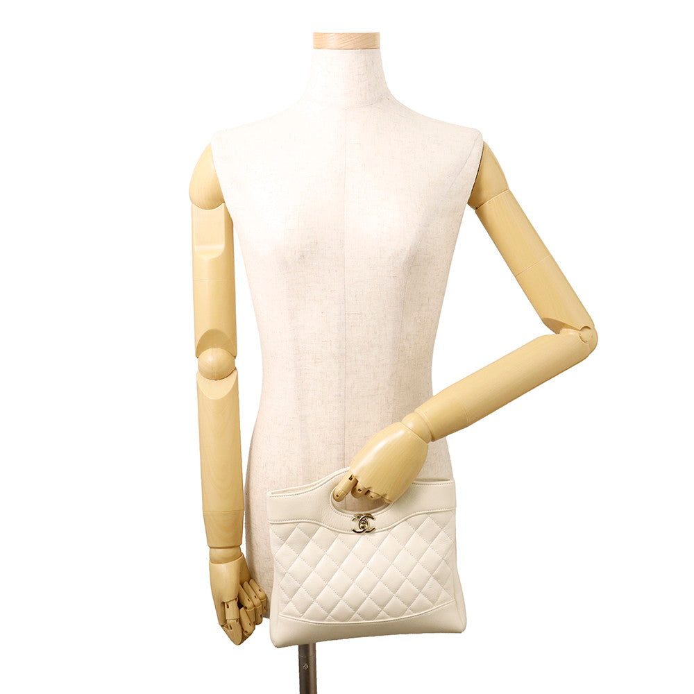 CHANEL CHANEL31 Shopping Bag WhiteAS4133 Shiny Calf Leather Size Small