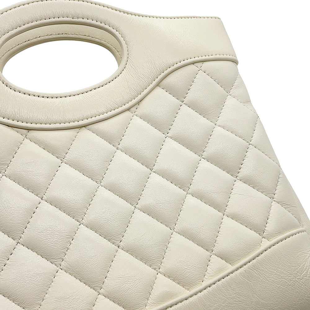 CHANEL CHANEL31 Shopping Bag WhiteAS4133 Shiny Calf Leather Size Small