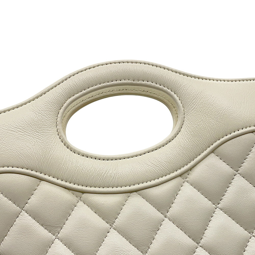 CHANEL CHANEL31 Shopping Bag WhiteAS4133 Shiny Calf Leather Size Small
