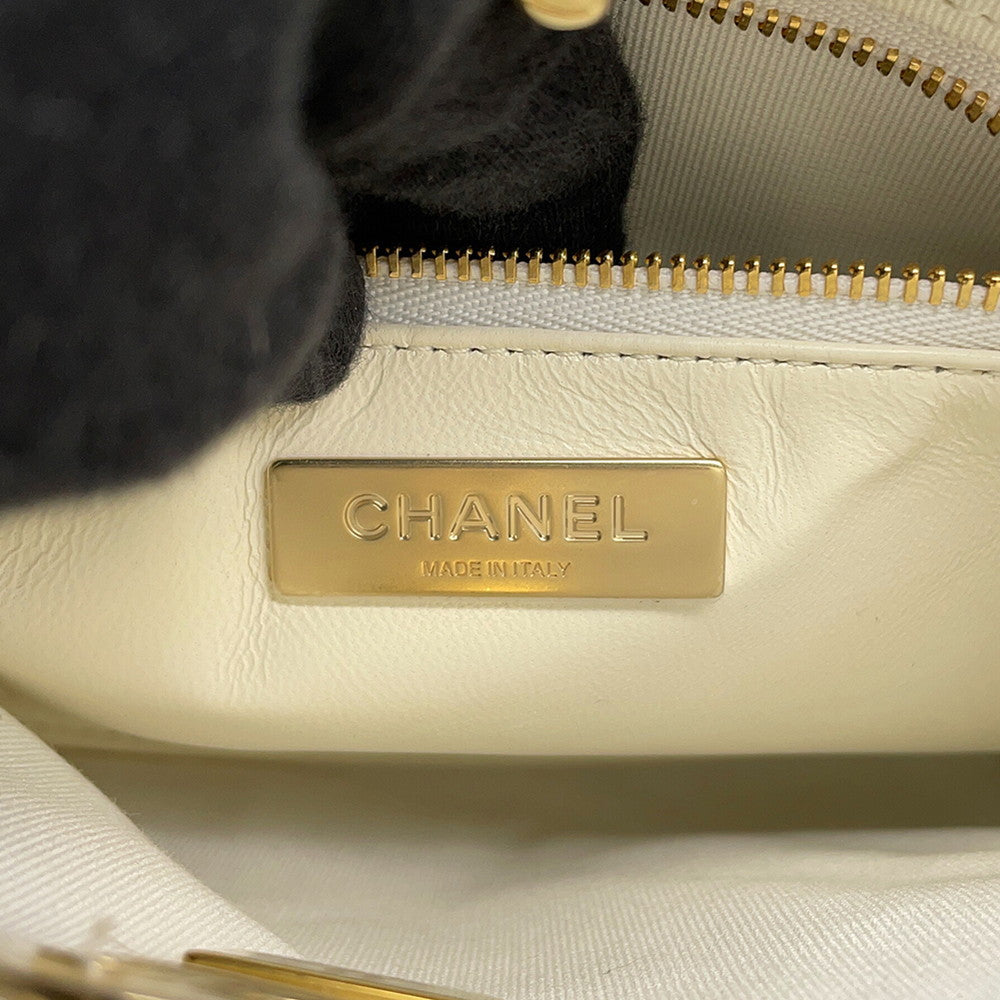CHANEL CHANEL31 Shopping Bag WhiteAS4133 Shiny Calf Leather Size Small