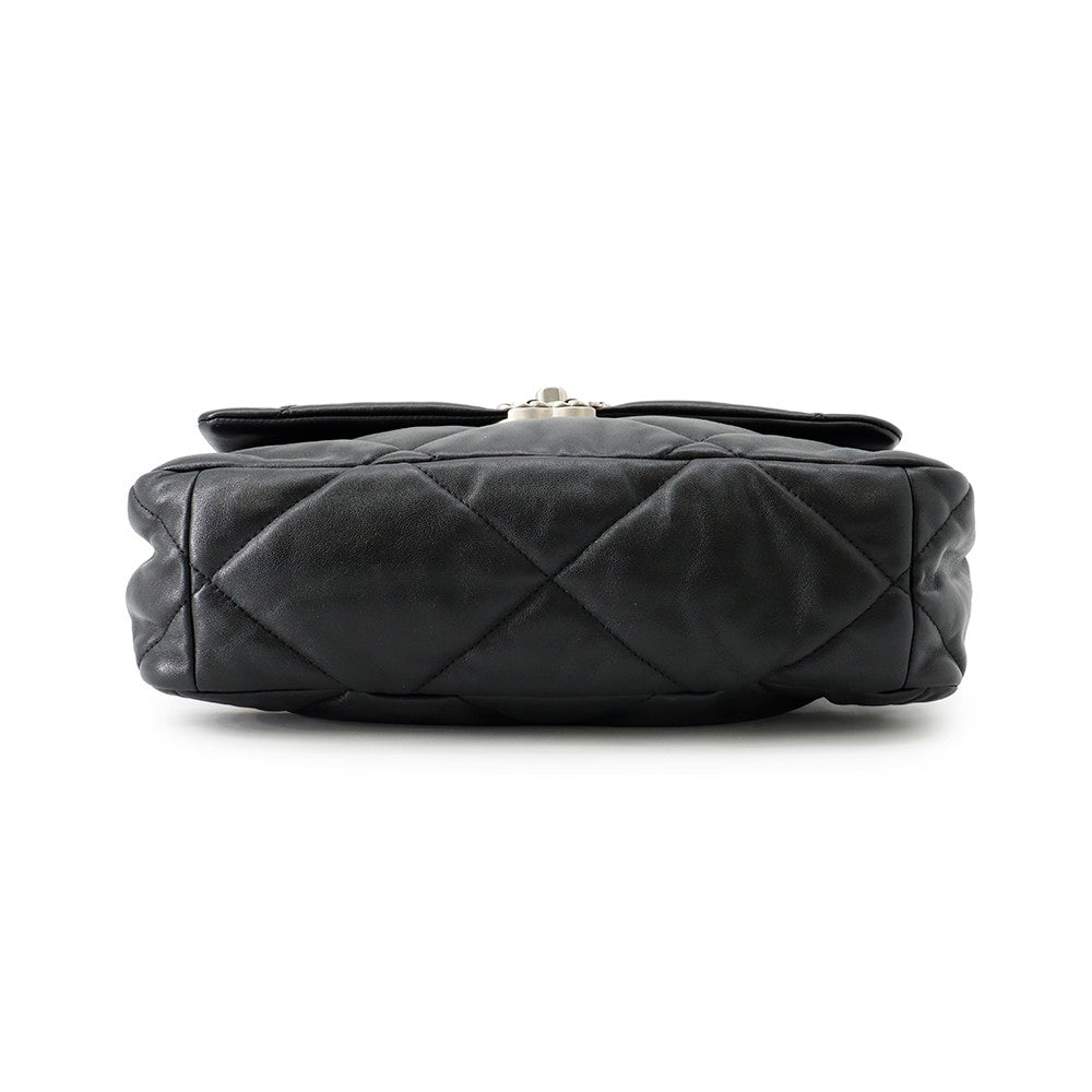 CHANEL CHANEL 19 Dixneuf Matelasse Shoulder BlackAS1160 Lambskin Size Large