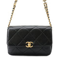 CHANEL Matelasse Mini Flap ChainShoulder Bag BlackAS4862 B16572 Lambskin