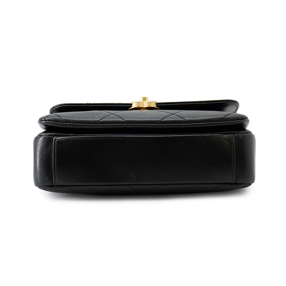 CHANEL Matelasse Mini Flap ChainShoulder Bag BlackAS4862 B16572 Lambskin