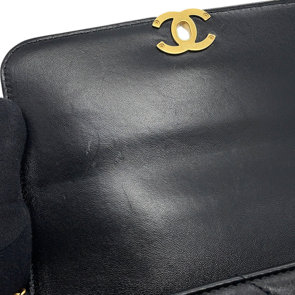 CHANEL Matelasse Mini Flap ChainShoulder Bag BlackAS4862 B16572 Lambskin