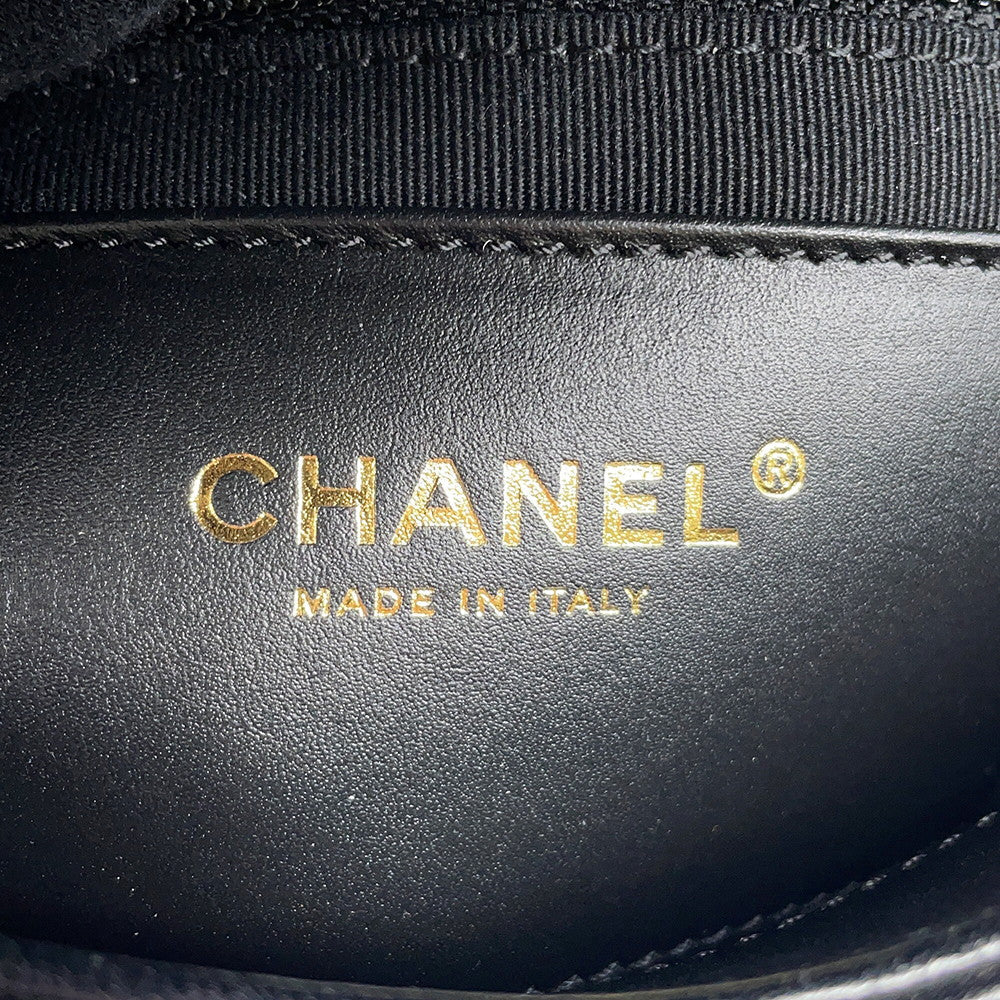 CHANEL Matelasse Mini Flap ChainShoulder Bag BlackAS4862 B16572 Lambskin