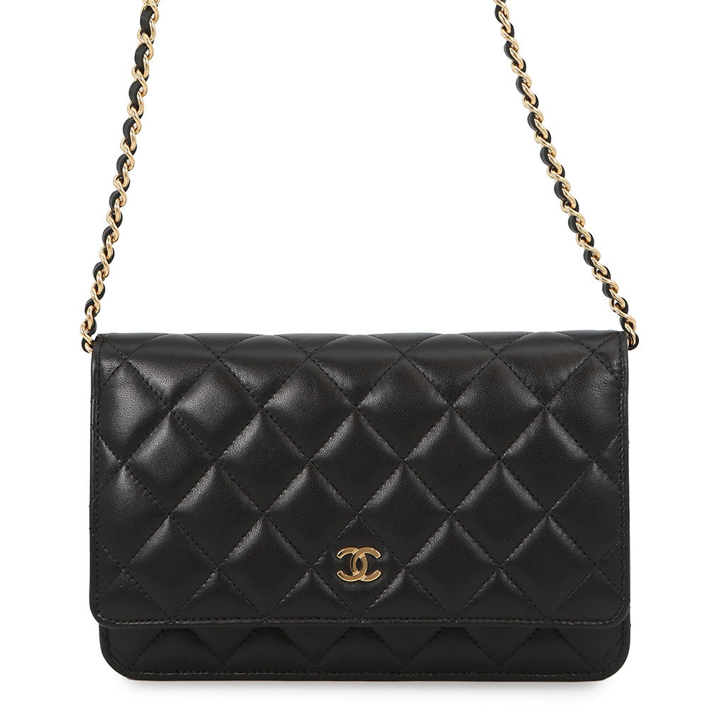 CHANEL Matelasse Chain wallet BlackAP0250 Lambskin